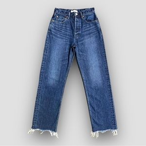 NWT Moussy Vintage Capac Wide Straight Cropped in 110 Blue - Size 25